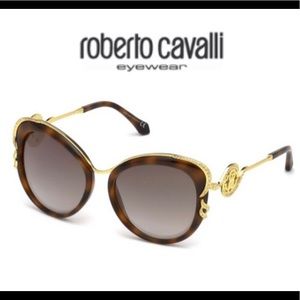 Roberto Cavalli New Brown and Gold Sunglasses